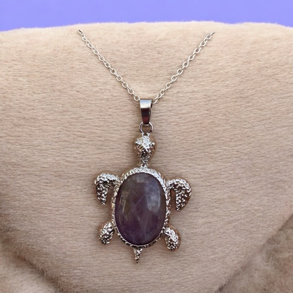 Gorgeous amethyst turtle pendant - Picture 1 of 2